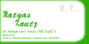 matyas kautz business card